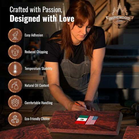 حزمة IECAP LLC من الخشب الصلب من الخشب الصلب - الخشب الغريب - خشب الخشب - خشب الخشب الصلب - الخشب الطبيعي لحرف DIY - الحجم 5 1/8 × 1 3/4 × 1 1/4 بوصة (نمط كرة الأرض) in Kuwait