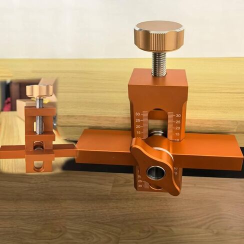 Cabinet Door Installation Positioner,Mounting Jig Adjustable Door Hinge Jig Installing Cabinet Doors,Aluminium Alloy Drillable With Drill Bit,for Most Cabinet Doors (1PCS) in Kuwait