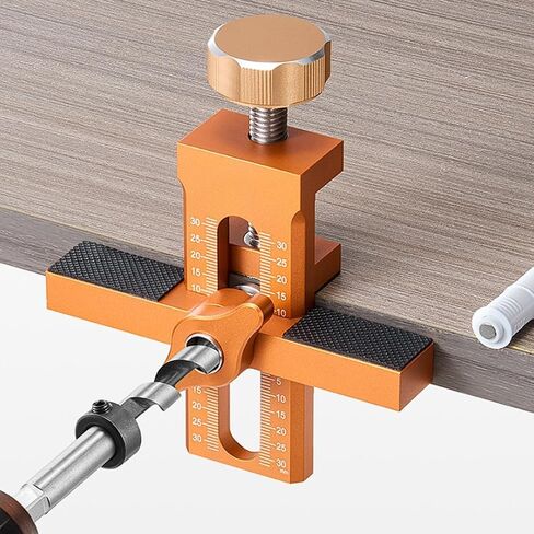 Cabinet Door Installation Positioner,Mounting Jig Adjustable Door Hinge Jig Installing Cabinet Doors,Aluminium Alloy Drillable With Drill Bit,for Most Cabinet Doors (1PCS) in Kuwait