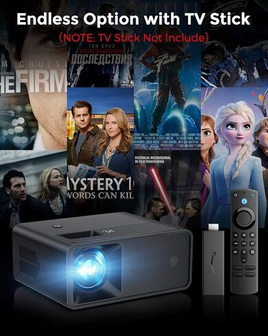 Cibest Mini Projector ، 2025 تم ترقية جهاز عرض الفيديو الكامل HD 1080p ، جهاز عرض فيلم صغير محمول ، متوافق مع iOS/Android/Windows/TV/Box/USB/HDMI in Saudi Arabia