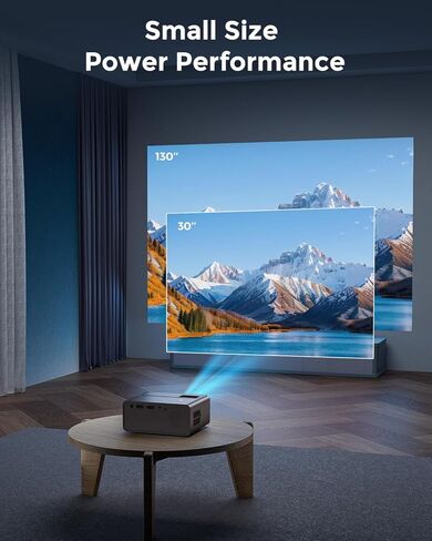 Cibest Mini Projector ، 2025 تم ترقية جهاز عرض الفيديو الكامل HD 1080p ، جهاز عرض فيلم صغير محمول ، متوافق مع iOS/Android/Windows/TV/Box/USB/HDMI in Saudi Arabia