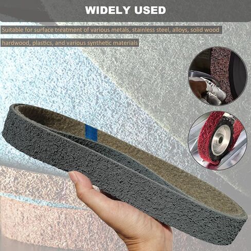 2 حزمة 1-1/2 × 30 بوصة 600 حبة غير منسوجة تكييف السطح أحزمة الصنفرة لأنبوب أنبوب أنبوب القطب المعدني صنفرة وحزام صنف in Kuwait