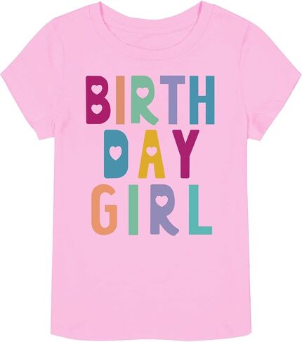 Birthday Girl T-Shirt 2nd 3rd 4th 5th 6th 7th Toddler Girls Birthday Shirt Cotton Short Sleeve B-Day Tees in Saudi Arabia