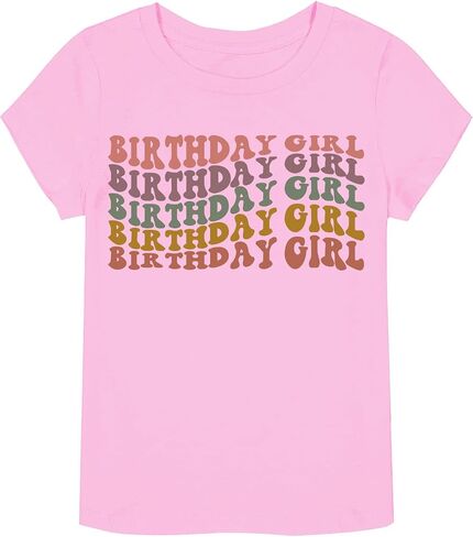 Birthday Girl T-Shirt 2nd 3rd 4th 5th 6th 7th Toddler Girls Birthday Shirt Cotton Short Sleeve B-Day Tees in Saudi Arabia