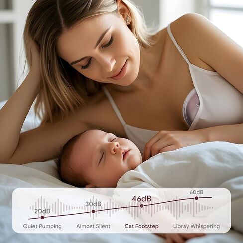 Heated Base Hands Free Breast Pump, Wearable Breastfeeding Pump of Baby Heated Dustproof Base, Automatic Voice Prompts, LED Display with 4 Modes &12 Levels, Memory Function-24 mm, 2 Pack Pink in Saudi Arabia