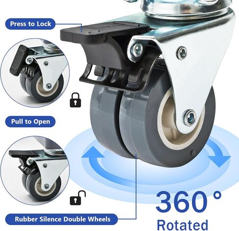 Fridge Stand Mobile Base with 4 Locking Wheels and 4 Strong Feet, Adjustable Furniture Dolly for Washer Dryer Washing Machine Stand Pedestal, Refrigerator (Grey, Large) in Saudi Arabia