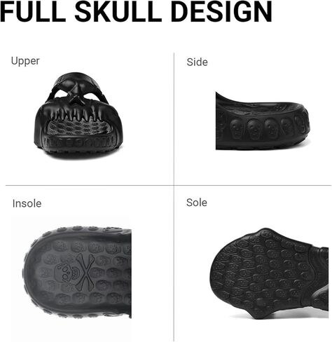 Skull Slide Sandals for Women Men Anti-Slip Cushioned Slippers EVA Thick Soft Slides Open Toe Slide on Indoor Outdoor Beach Pool Sandals in Saudi Arabia