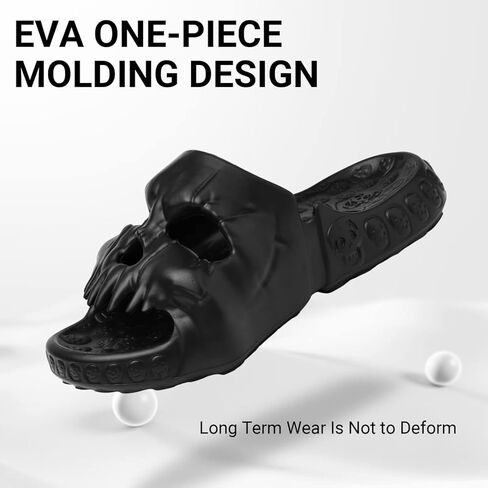Skull Slide Sandals for Women Men Anti-Slip Cushioned Slippers EVA Thick Soft Slides Open Toe Slide on Indoor Outdoor Beach Pool Sandals in Saudi Arabia