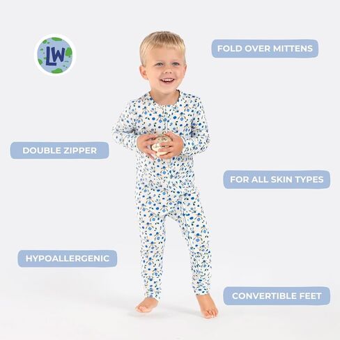 Bamboo PJs – Baby Boys & Girls Romper Onesies – Long Sleeve Toddler Pajamas for Kids in Saudi Arabia