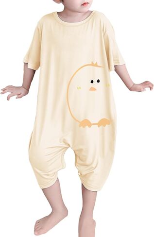 Umeyda Little Baby Boys Footless Pajamas Modal Short Sleeve Romper Jumpsuit Sleep and Play in Kuwait
