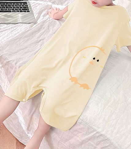 Umeyda Little Baby Boys Footless Pajamas Modal Short Sleeve Romper Jumpsuit Sleep and Play in Kuwait