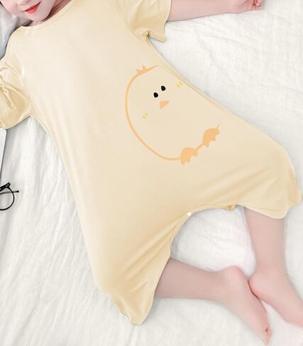 Umeyda Little Baby Boys Footless Pajamas Modal Short Sleeve Romper Jumpsuit Sleep and Play in Kuwait