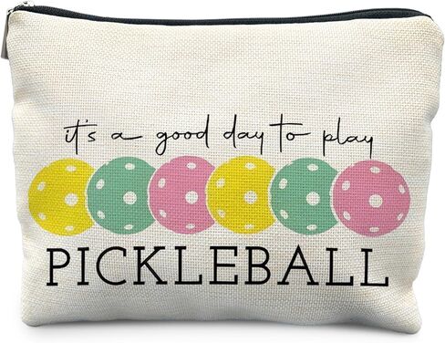 هدايا Pickleball للنساء، حقيبة مكياج Pickleball الملونة للنساء، إنه يوم جيد للعب حقيبة مستحضرات التجميل Pickleball حقيبة أدوات الزينة، هدايا لمحبي Pickleball، أشياء Pickleball in Kuwait