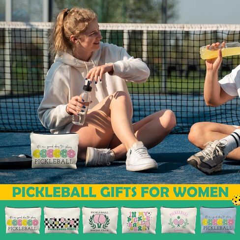 هدايا Pickleball للنساء، حقيبة مكياج Pickleball الملونة للنساء، إنه يوم جيد للعب حقيبة مستحضرات التجميل Pickleball حقيبة أدوات الزينة، هدايا لمحبي Pickleball، أشياء Pickleball in Kuwait