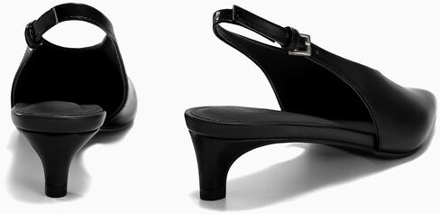 Coutgo Womens Low Kitten Heels Slingback Closed Pointed Toe V-Cut Business Work Pumps Dress Shoes in Kuwait