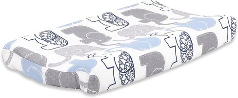 Little Peanut Lilac and Gold Elephant Changing Pad Cover by The Peanut Shell in Saudi Arabia