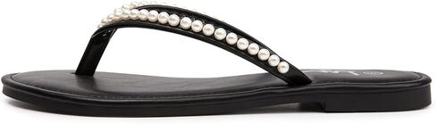 لؤلؤة LM للنساء الصنادل المسطحة المسطحة ثونغ الصنادل تقلبات الانزلاق على صندل الشريحة للنساء صيف أنني in Kuwait