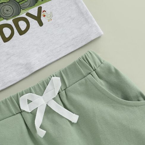 Baby Boy Cute Letter Short Sleeve Shirt Top Elastic Waist Shorts Toddler Summer Outfits in Saudi Arabia