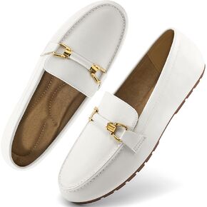 HARENCE Womens Loafers Casual Shoes: Comfortable Moccasins Business Dressy Flats Lightweight Slip On Work Shoes