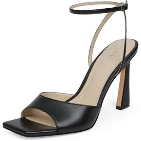 Strappy Heels for Women Heeled Sandals Square Toe Heel Ankle Strap Stiletto Mesh High Heels Dress Shoes in Kuwait