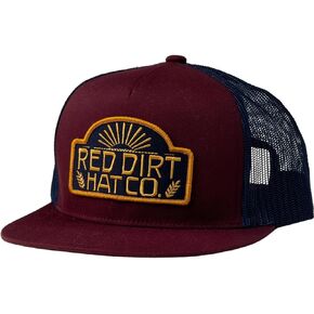Red Dirt Hat Company Roam Free 5-Panel Adjustable Snapback Hat (Black/White)