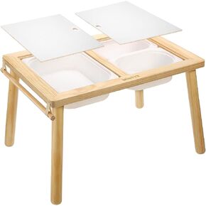 wingyz Sensory Table and Chair Set, 3 in 1 Kids Table for Play Study Art Dining Toys Storage, Sensory Tables for Toddler, Activity Table with Storage Bins, Children's Gifts for Boys and Girls