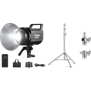 NEEWER FS150B LED Video Light 2.4G/APP Control,130W Bi Color COB Silent Photography Continuous Output Lighting with 4 Types Precise Dimming, 2700K-6500K, Bowens Mount, 9.2ft Light Stand Included
