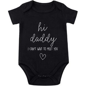 Hi Daddy Bodysuit for Baby Hello Daddy Pregnancy Announcement for Husband I Love Daddy Baby Bodysuits