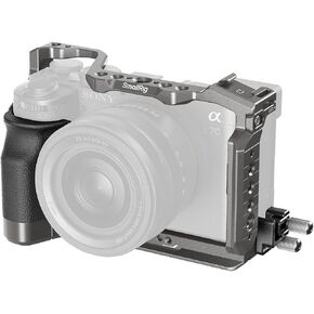 Smallrig Hawklock Quick Freex Camera CAGE KIT FOR SONY A7C II/ A7CR مع قبضة سيليكون متكاملة ، ومردوج وصول كامل صنع قفص لـ Sony Alpha 7C II/ Alpha 7CR مع مشبك الكبلات لـ HDMI