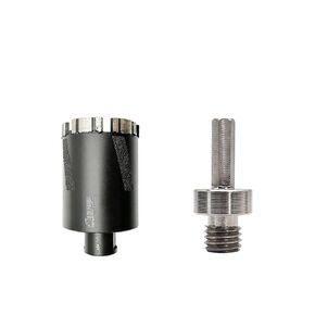 SHDIATOOL Diamond Core Drill Bits 2-1/2 Inch Granite Hole Saw Plus Hexagon Adapter for Marble Hard Stone