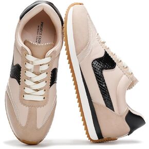 Project Cloud Fashion Sneakers for Women - Lace up Memory Foam Insole and Non-Slip Womens Shoes Dressy Casual Spring Shoes (Madison, BEIG,8)