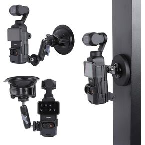 Suction Cup Mount and Magnetic Mount Stand Kit for DJI Pocket 3, Car Mount Windshield Dashboard Hood Holder with Expansion Adapter for DJI Osmo Pocket 3 Accessories