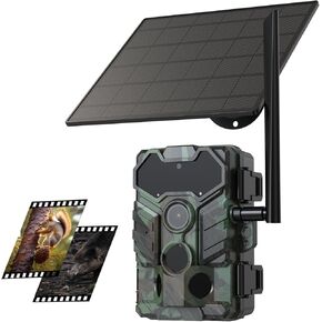 2K 32MP 4G LTE Cellular Trail Cameras مع IP66 مقاومة للماء الرؤية الليلية ، بطاقة SIM المدمجة في كاميرا SIM المدمجة ، الكاميرا الصيد واللعبة 0.2S (1 PCS Style-E)