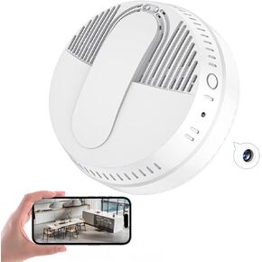 LIZVIE Smoke Detector Hidden Cameras, 1080P HD WiFi Remote Real-Time Night Vision and Motion Detection Home Nanny Cam, Security Mini Small Pet Camera, Indoor Camera for Home Security/Office