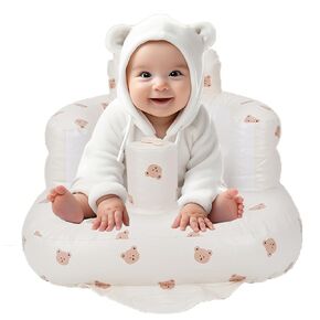 Inflatable Baby Seat Blow up Chair Inflatable Infant Chair for Babies 3-36 Months Learn to Sit up Floor Seat Bliss Built in Air Pump