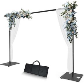 Pipe and Drape Stand Heavy Duty, 10FT x 10FT Backdrop Stand Heavy Duty, Adjustable Pipe and Drape Stand with Carrying Bag, Square Backdrop Stand for Party, Wedding Party Booth, Telescopic uprights