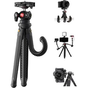 Freewell Vlogpod 3K Tripod Stand with Phone Holder, Cold Shoe Mount & 1/4" Screw -Compatible with iPhone, DSLR, Action Cameras Ideal for Vlogging Selfies, Holds up to 6.6lbs