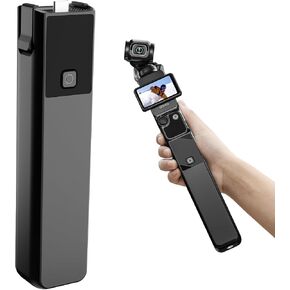 Osmo Pocket 3 Battery Handle Grip 6000mAh with Battery Display,Compatible for DJI Osmo Pocket 3 Accessory, 22W Fast Charging,Reserved 1/4 Thread