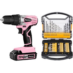 AVID POWER 20V MAX Lithium lon Cordless Drill Set Bundle with 41 PCS Drill Bit Set