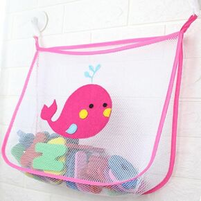 Bath Tub Toy Storage Organizer, Bath Tub Toy Organizer, Bathtub Toys Storage, Baby Bath Toy Organizer for Tub, Kids Toy Net Storage, Shower Basket Accessories Bath Toys Holder for Tub (White)