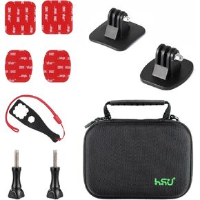 HSU Carrying Case and Adhesive Mounts for GoPro