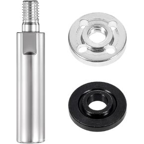 Angle Grinder Extension Rod, Thread Angle Grinder Extension Shaft Set Angles Polishing Machine Adapter Lever with 2 Pressure Plates Nut Angles Grinders Attachments for 100 Type Angle Grinders Polisher