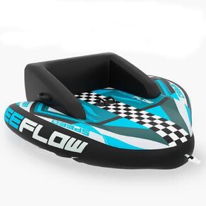 Serene Life Watersports Inflatable Towable Booster Tube - Two Person Water Boating Float Tow Raft, Inflatable Pull Boats/Tubes/Towables w/ Dual Seats, PVC Bladder, Foam Pad, Nylon Handles SLTOWBL10