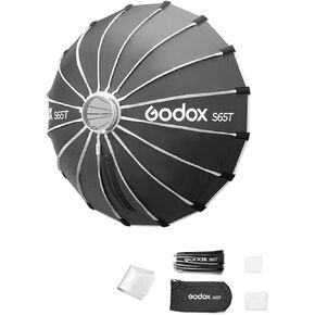 Godox Softbox Godox S65T 65cm/25.6in Quick Release Umbrella Softbox, Bowens Mount with Removable Front and Inner Diffusers for Photography, Live Streaming and Travel