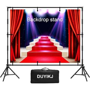 Backdrop Banner Stand,8 x 8 Ft Heavy Duty Adjustable Background Stand Photo Back Drop and Repeat Backdrop Stand for Trade Show, Party,Wedding Photo Booth with Carrying Bag