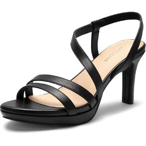 Carcuume Women's Strappy Platform Heeled Sandal,NATRACY-DD
