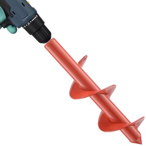 Auger Drill Bit for Planting, 3 x 12 Inch Garden Auger Spiral Drill Bit for 3/8" Hex Drive Drill Bulb Planter Tool for Post Hole Planting Flower Bulb Auger, Rapid Planter Digger Orange