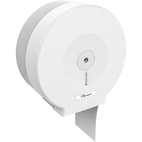 Toilet Tissue Dispenser Wall Mounted Adhesive Commercial Jumbo Roll Toilet Paper Dispenser, 9 Inch Single Roll Paper Towels Dispenser for Bathroom with Key Lock