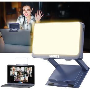 Portable Business Video Conference Lighting, Foldable Webcam Light with Adjustable Brightness & Color Temp for Video Call Conferencing, Zoom Meeting, Work from Home. Hybrid Working etc.