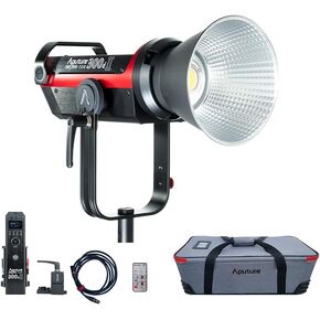 Aputure 300D Mark II C300d II Led Video Light V Mount CRI97+ TLCI97+ 55000lux@0.5M 5500k Sidus Link App Control 8 Lighting Effects Wireless Remote Control with Carrying Bag and Ginisfoto Cloth1